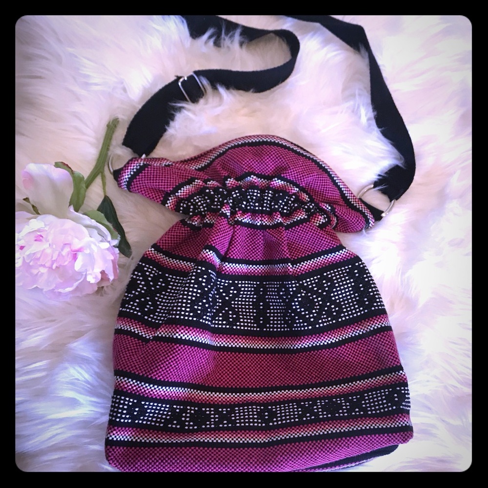 Crossbody bag made in Mexico color pink